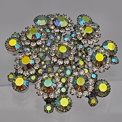 JULIANA By Delizza & Elster #1422 Verified Aurora Borealis 2.5" Vintage Brooch