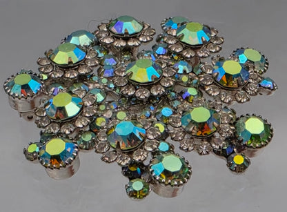 JULIANA By Delizza & Elster #1422 Verified Aurora Borealis 2.5" Vintage Brooch