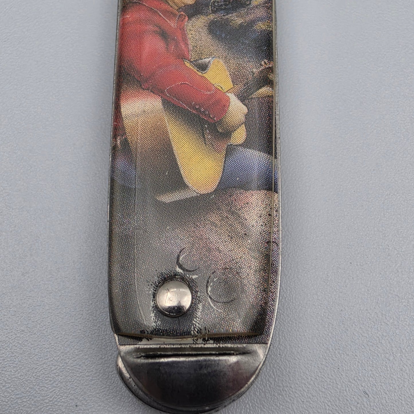 NOVELTY KNIFE CO. GENE AUTRY "Singing Cowboy" Stainless Steel Vintage 1990's Western Pocket Knife