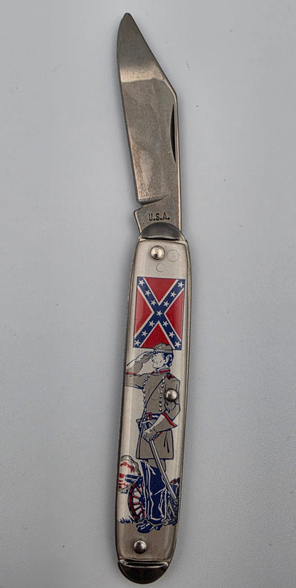 1960's Vintage Civil War Confederate Soldier Novelty Pocket Knife