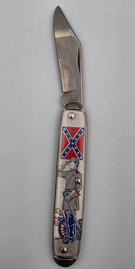 1960's Vintage Civil War Confederate Soldier Novelty Pocket Knife