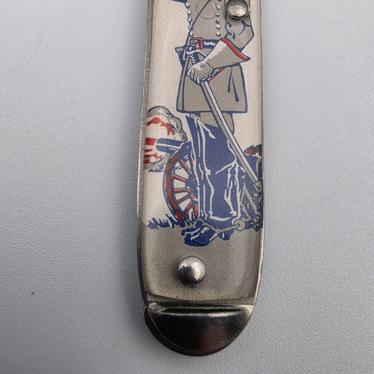 1960's Vintage Civil War Confederate Soldier Novelty Pocket Knife