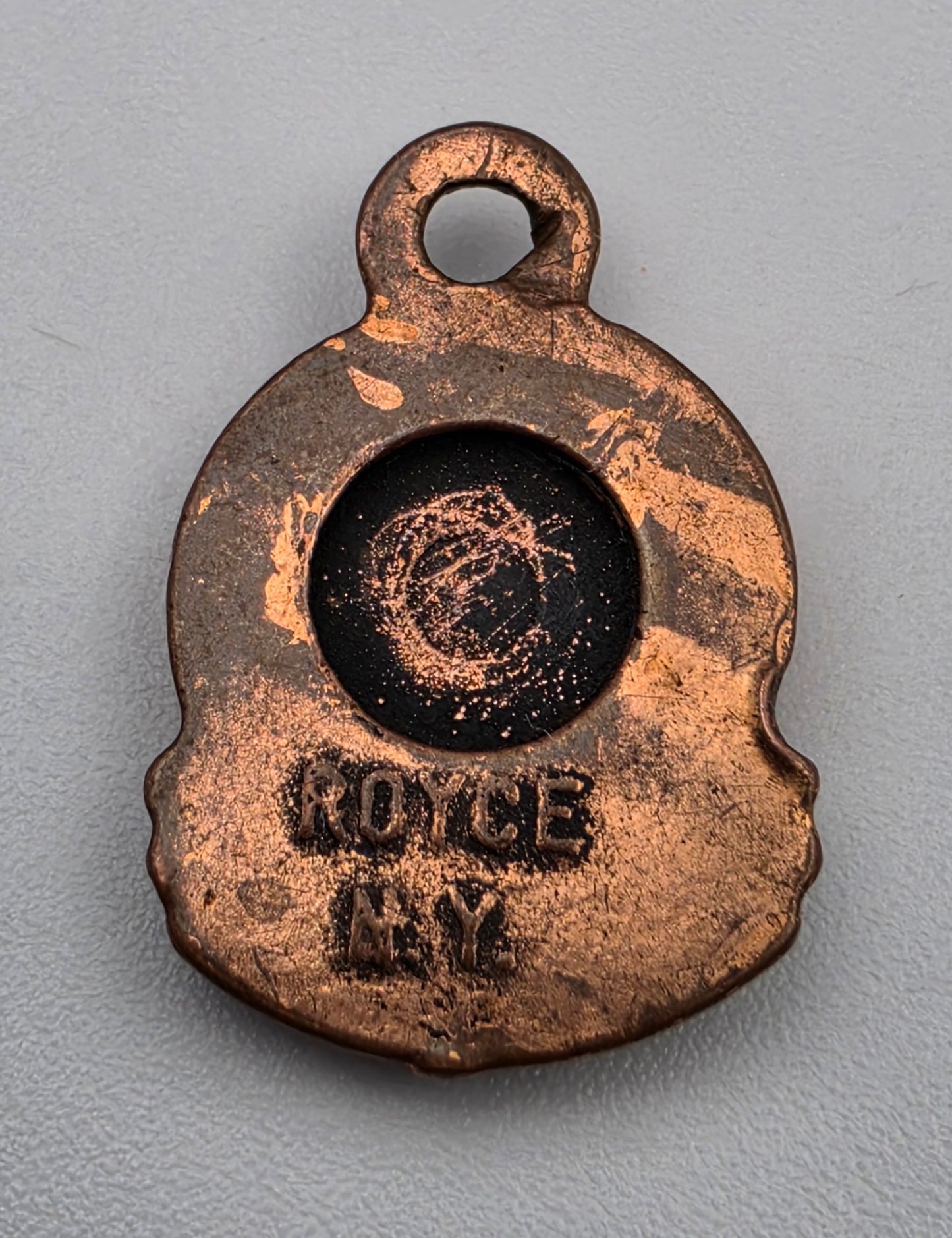 ROYCE NY Vintage 1940's- 1950's "Old Man Of The Mountain" Copper Plated .75" Zipper Pull/Charm