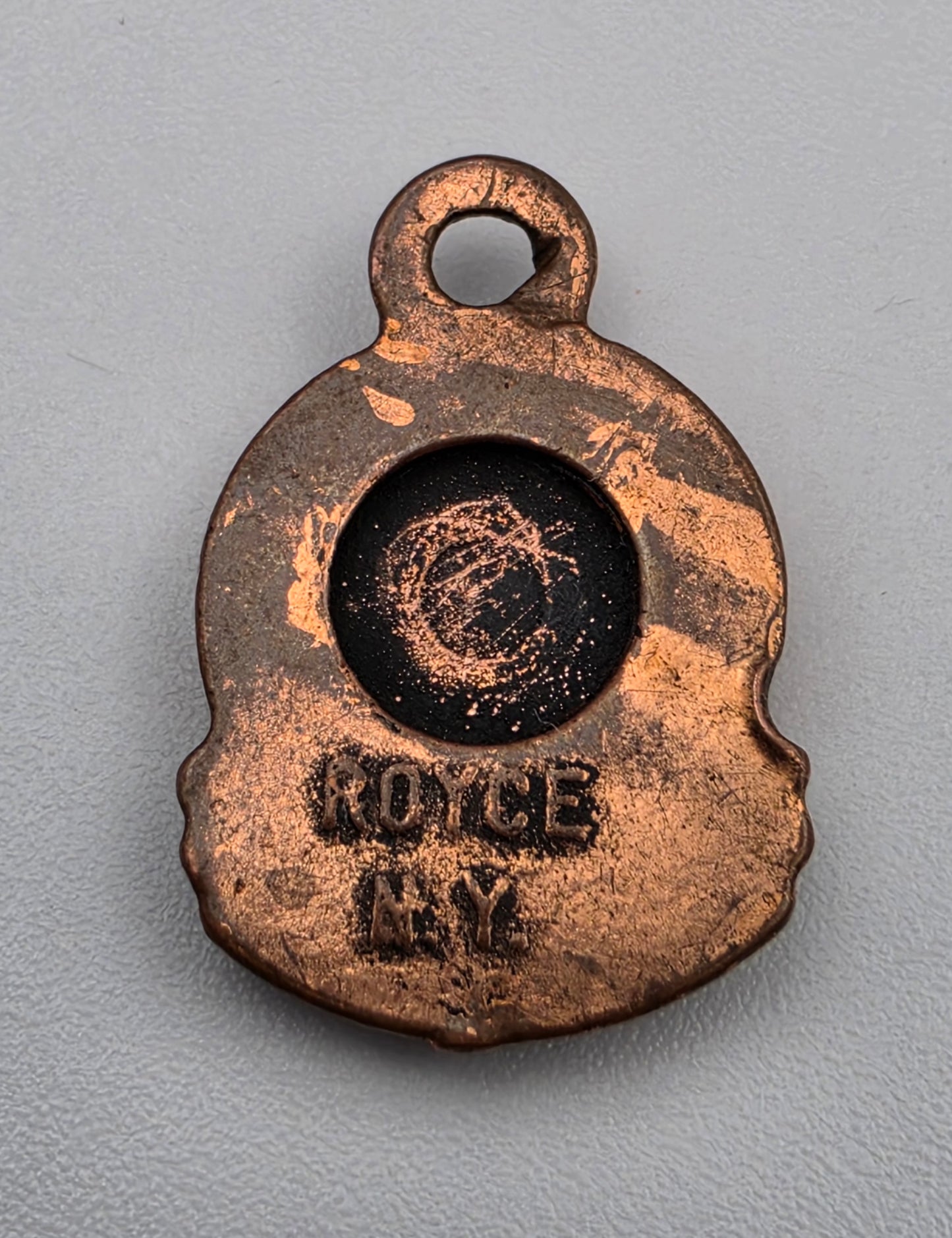 ROYCE NY Vintage 1940's- 1950's "Old Man Of The Mountain" Copper Plated .75" Zipper Pull/Charm