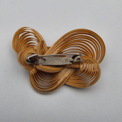 Real Bamboo/Quilled Knot/Braided 1.5" Brooch