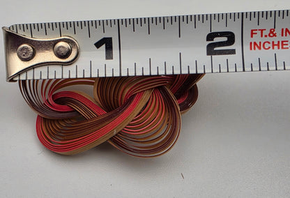 Real Bamboo/Quilled Knot/Braided 1.5" Brooch