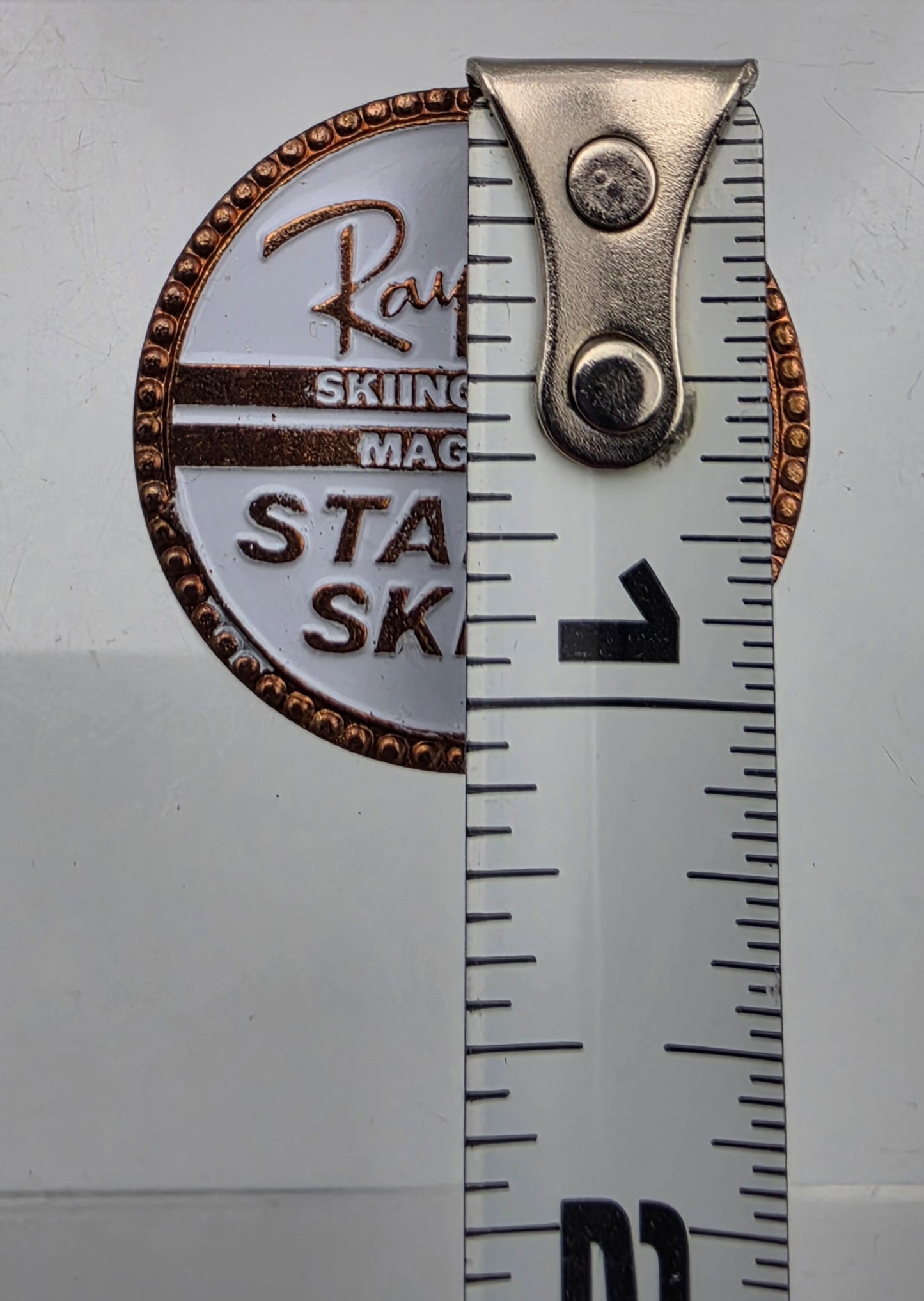 RAY BAN Vintage Star Skier Campaign/White Enamel Inlay Promotional Lapel/Hat Pin