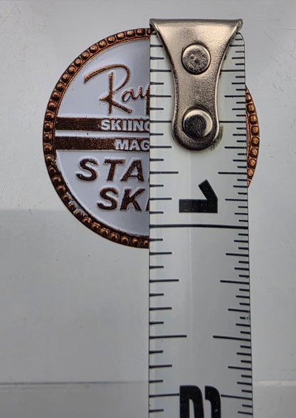 RAY BAN Vintage Star Skier Campaign/White Enamel Inlay Promotional Lapel/Hat Pin