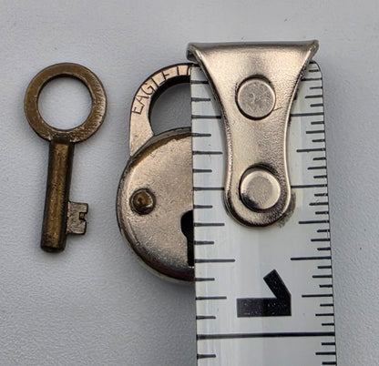 EAGLE LOCK CO. Vintage 1" Lock With Original Key
