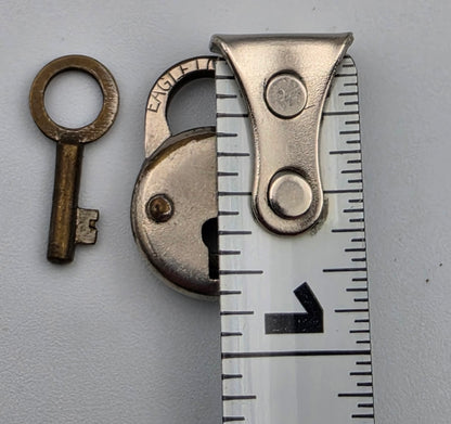 EAGLE LOCK CO. Vintage 1" Lock With Original Key