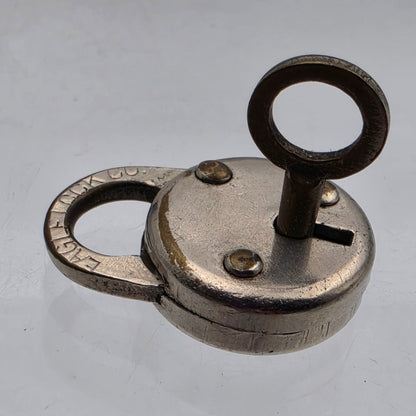 EAGLE LOCK CO. Vintage 1" Lock With Original Key