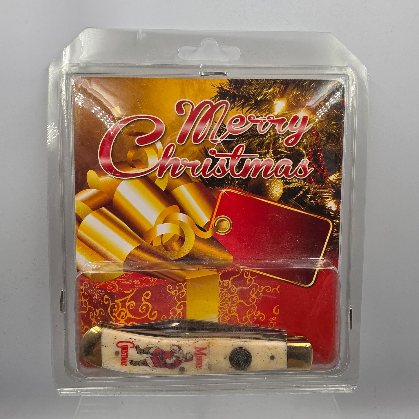 FROST CUTLERY Novelty Christmas Pocket Knife with Composite Handle
