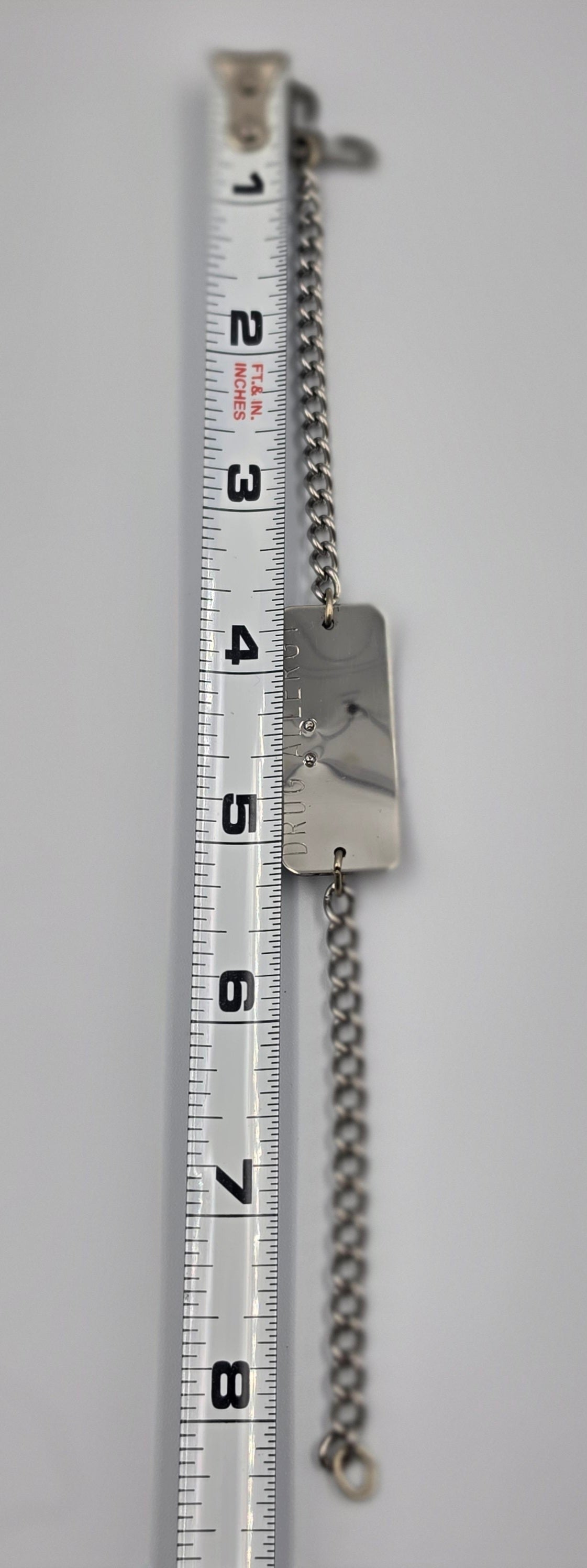Stainless Steel Medical ID Drug Allergy 8" Bracelet and Penicillan Allergy 26" Necklace