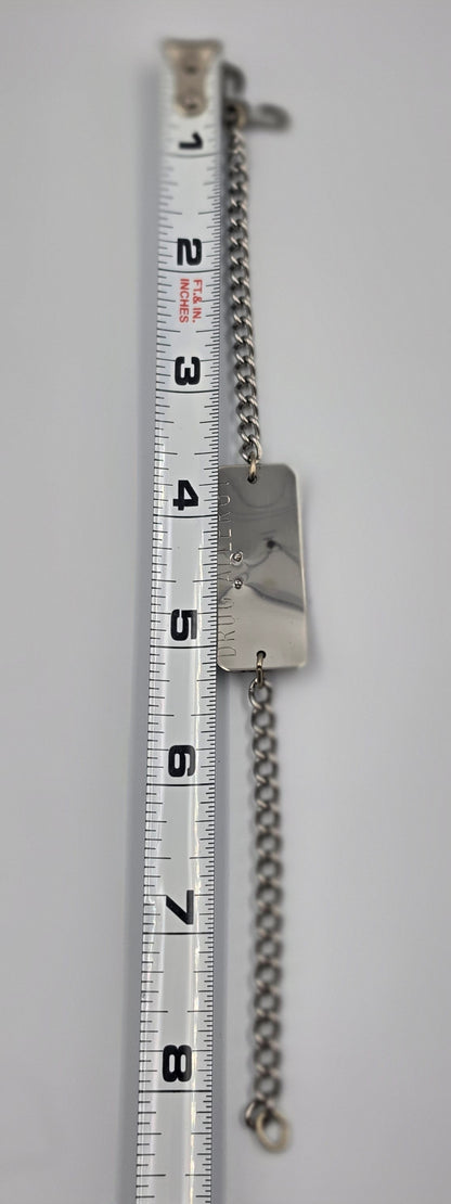 Stainless Steel Medical ID Drug Allergy 8" Bracelet and Penicillan Allergy 26" Necklace