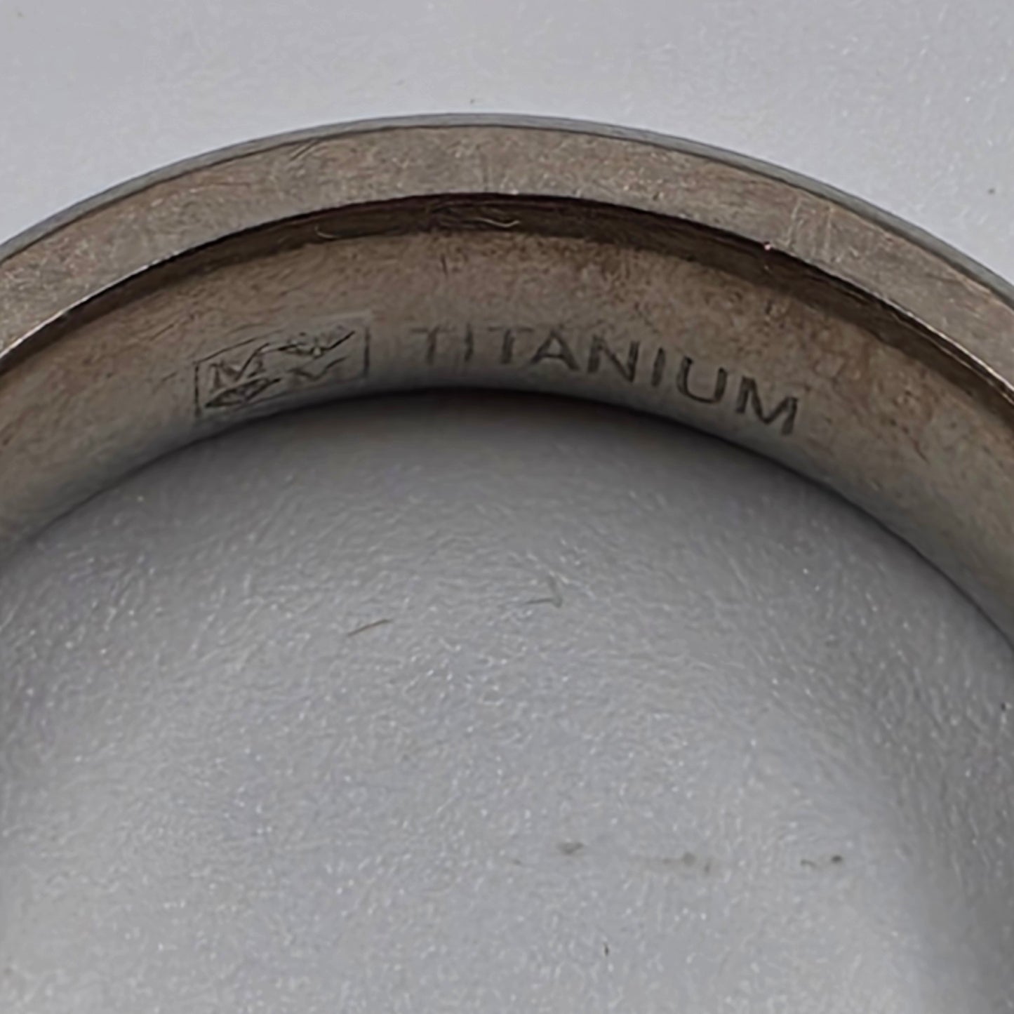 METAL MASTERS Titanium/Clear Cubic Zirconia Channel Set Men's Band Ring Size 13