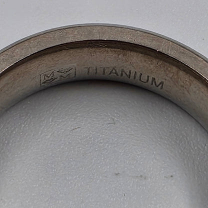 METAL MASTERS Titanium/Clear Cubic Zirconia Channel Set Men's Band Ring Size 13