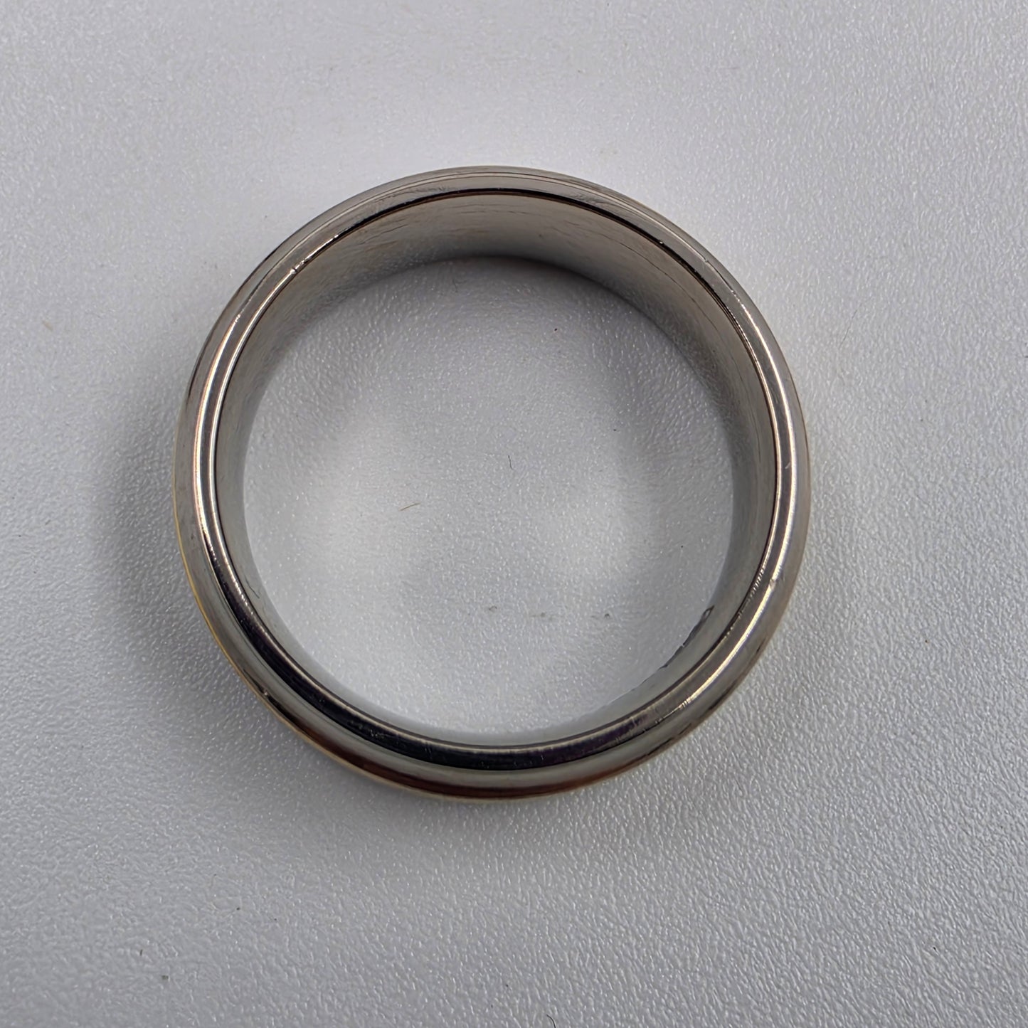 Titanium/ Gold and Silver Tone Men's Ring Size 9