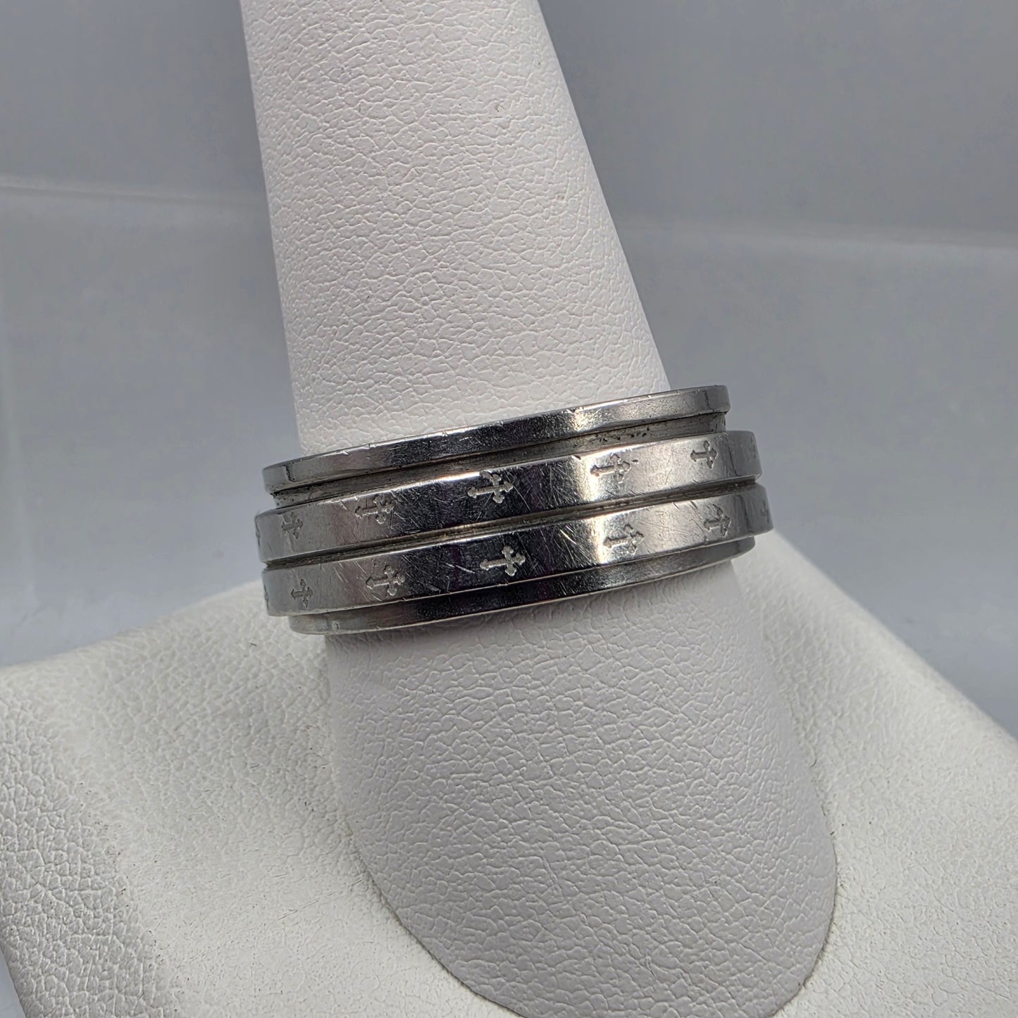 Stainless Steel Spinner Men's Ring Size 10.75
