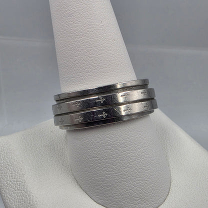 Stainless Steel Spinner Men's Ring Size 10.75