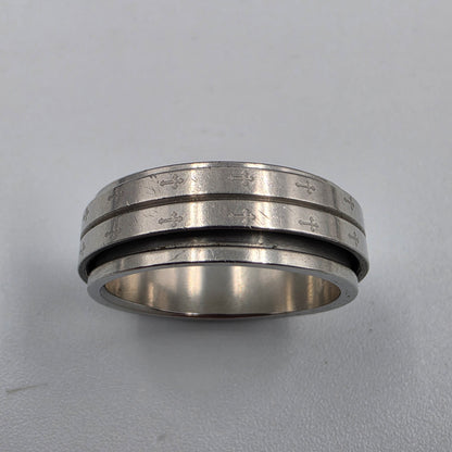 Stainless Steel Spinner Men's Ring Size 10.75