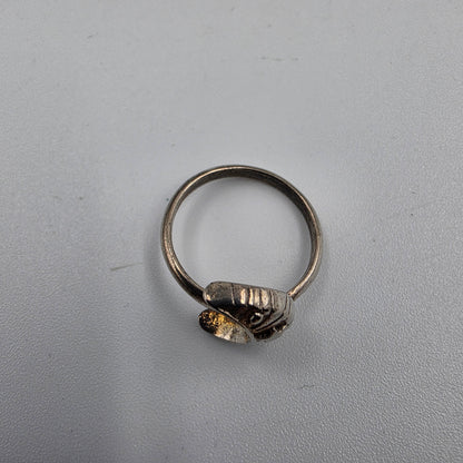 Sterling Silver Crescent Moon Ring Size 5.75