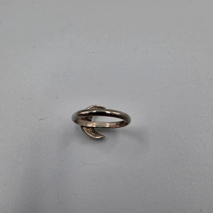 Sterling Silver Crescent Moon Ring Size 5.75
