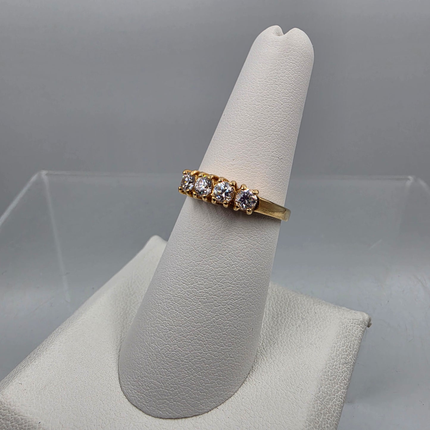 Gold Plated/Cubic Zirconia Korean Made Ring Size 7