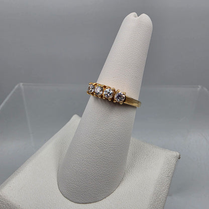 Gold Plated/Cubic Zirconia Korean Made Ring Size 7