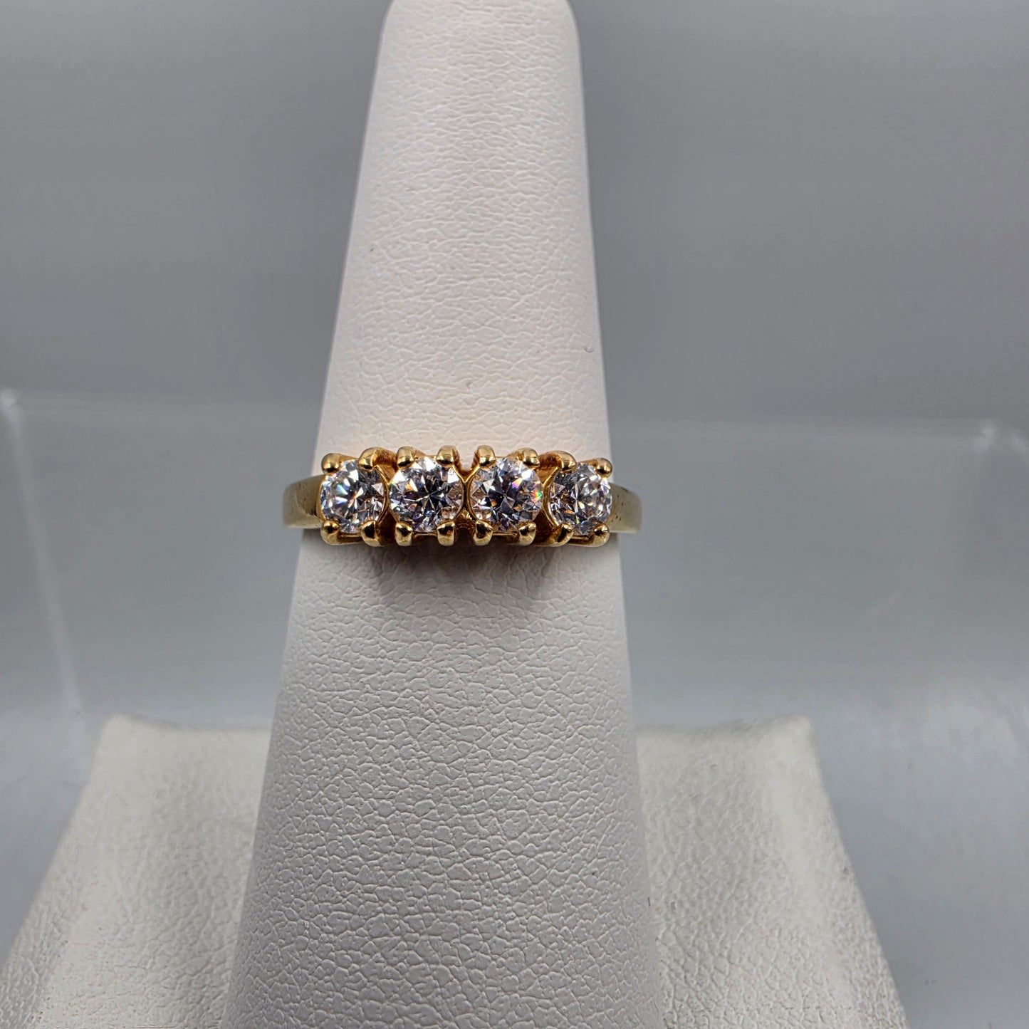 Gold Plated/Cubic Zirconia Korean Made Ring Size 7