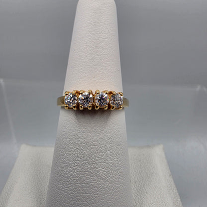 Gold Plated/Cubic Zirconia Korean Made Ring Size 7