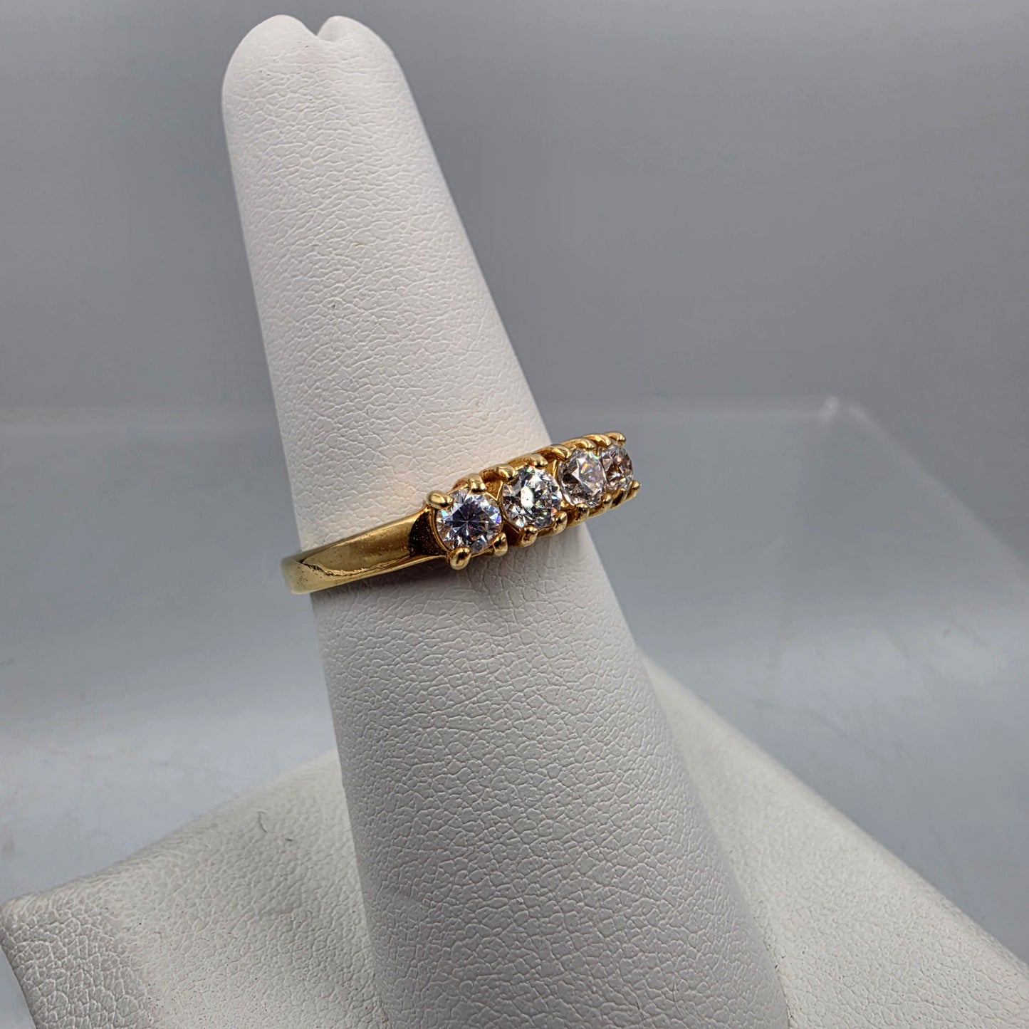 Gold Plated/Cubic Zirconia Korean Made Ring Size 7