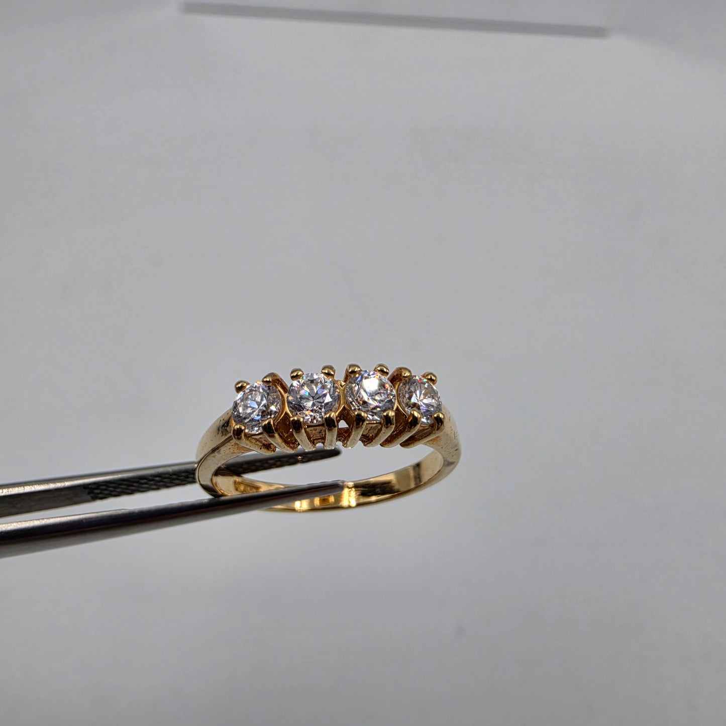 Gold Plated/Cubic Zirconia Korean Made Ring Size 7