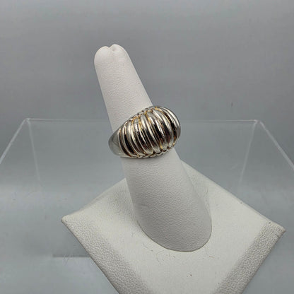 SSCI Silver Spec Specialists Inc Sterling Silver Ribbed Dome Ring Size 6.75