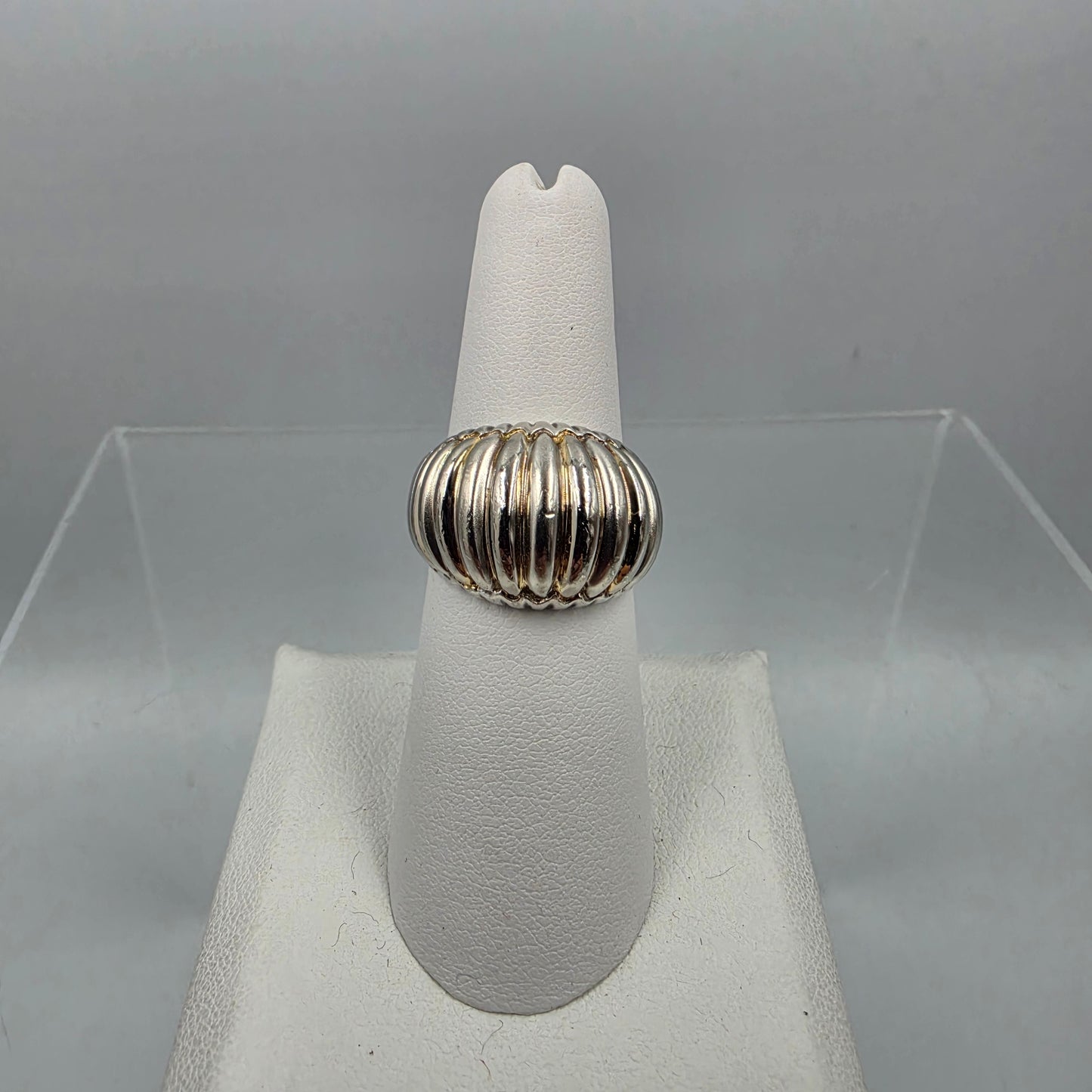 SSCI Silver Spec Specialists Inc Sterling Silver Ribbed Dome Ring Size 6.75