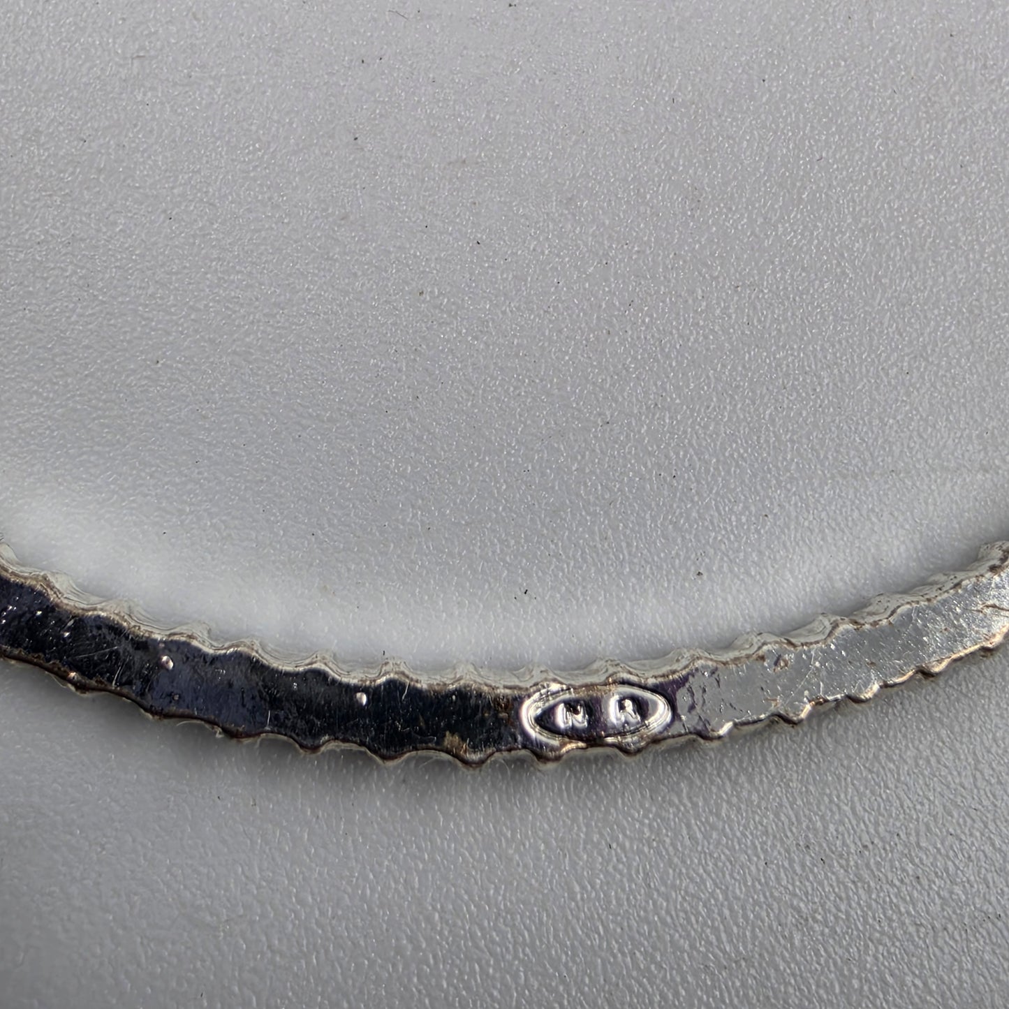 16"-19" Clear Rhinestone Bar Pendant/ Silver Tone Necklace