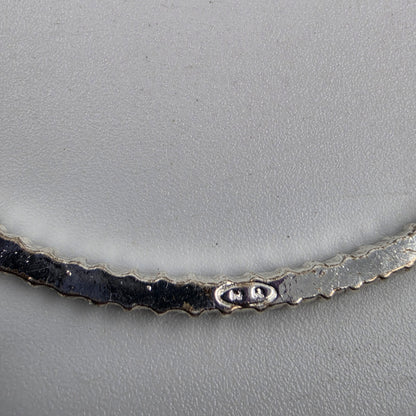 16"-19" Clear Rhinestone Bar Pendant/ Silver Tone Necklace