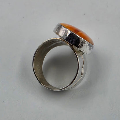 Desert Rose Trading Spiny Oyster/Sterling Silver Ring Size 6