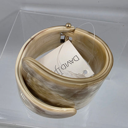 DAVID JEFFERY Hinged Water Buffalo Bone 6.75"+ Cuff Bracelet