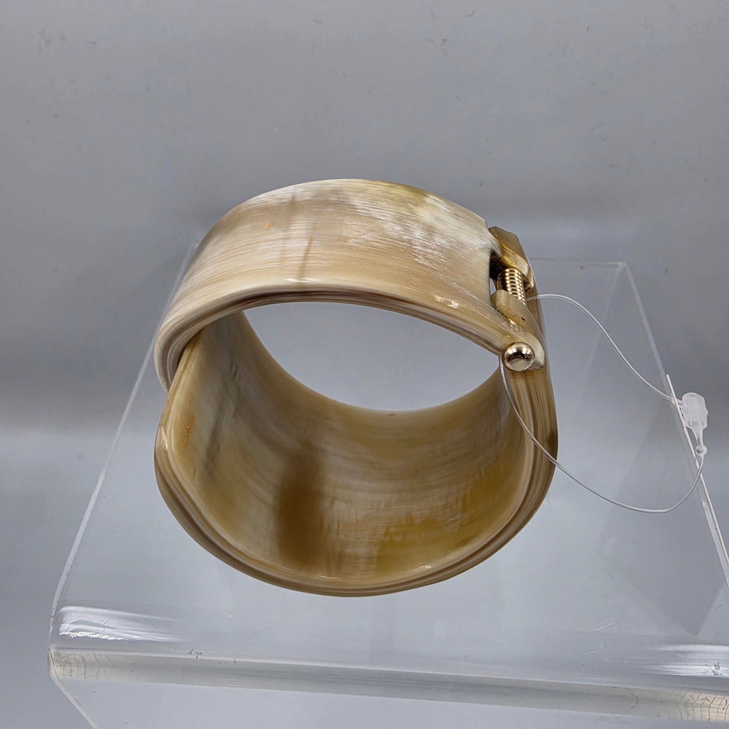 DAVID JEFFERY Hinged Water Buffalo Bone 6.75"+ Cuff Bracelet