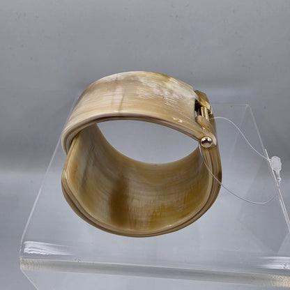 DAVID JEFFERY Hinged Water Buffalo Bone 6.75"+ Cuff Bracelet