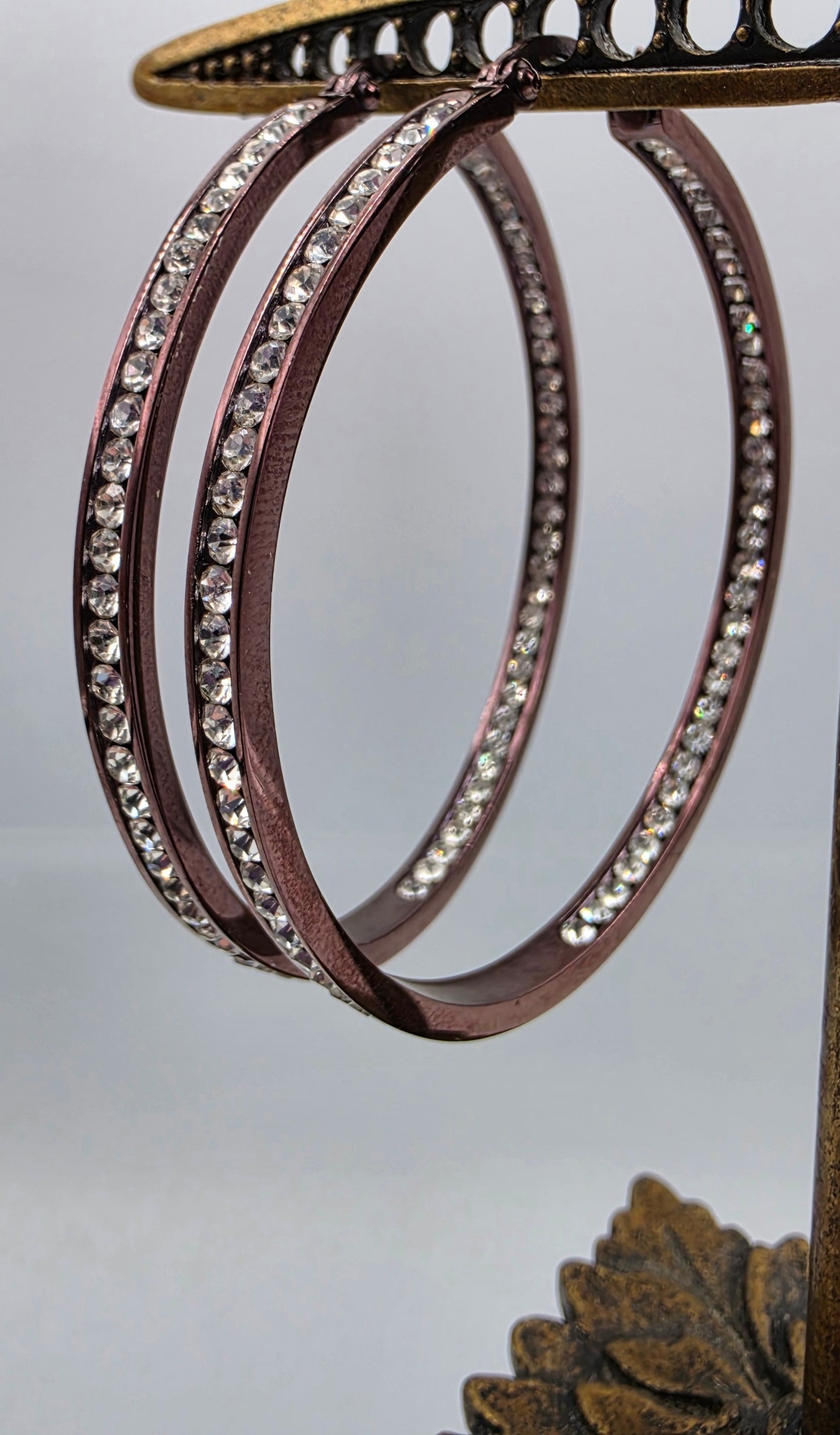 9SQ Stainless Steel 2" Inside Out Hoop Earrings