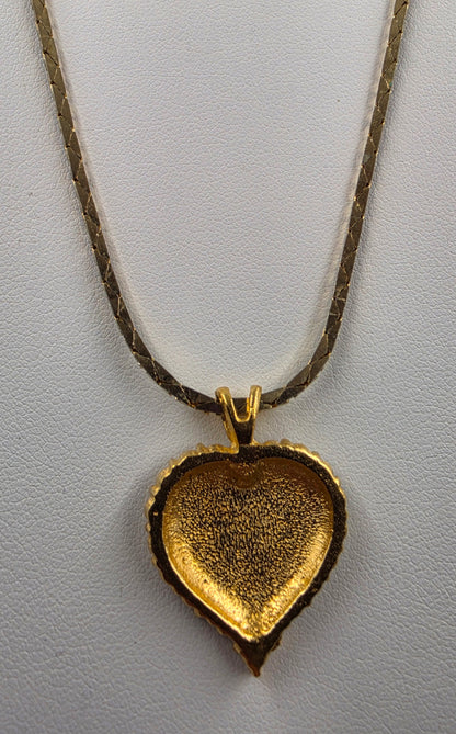14k Gold Plated Korean 20" Necklace with Heart Shaped Monogram "S" Pendant