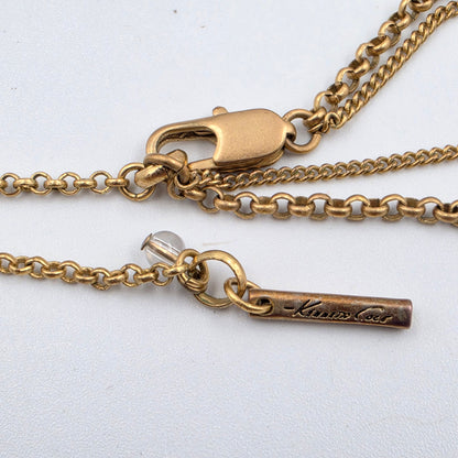 KENNETH COLE 16.5"-19" Adjustable Gold Tone/Glass Rhinestone/Multi Layer Necklace