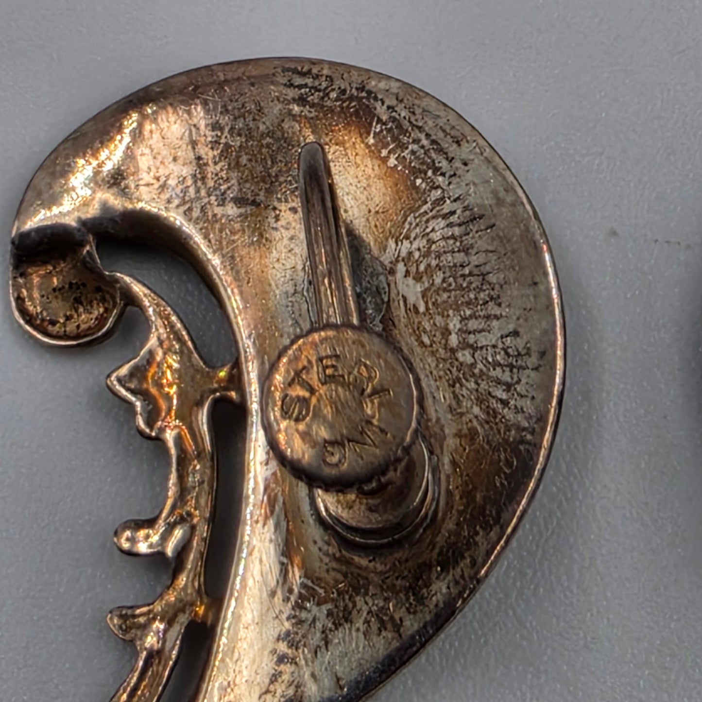 SIAM Niello Thai Sterling Silver Goddess of Lightning Earrings