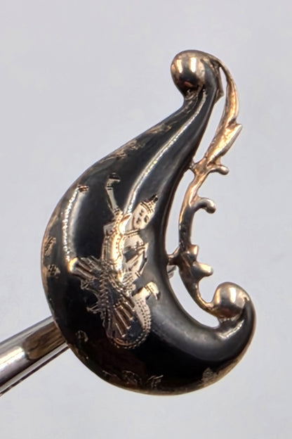 SIAM Niello Thai Sterling Silver Goddess of Lightning Earrings
