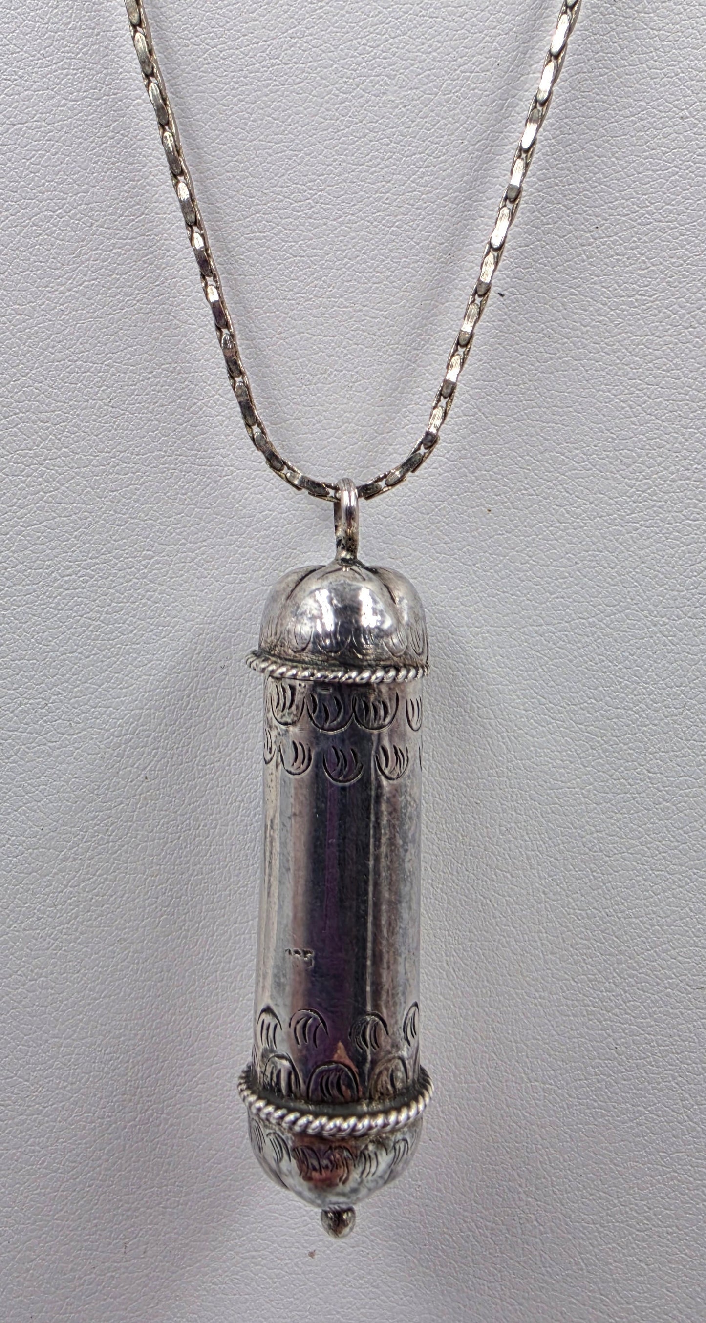 18KGF 17" Necklace/Tibetan Gau Prayer Box/Lapis Lazuli/Sterling Silver Pendant