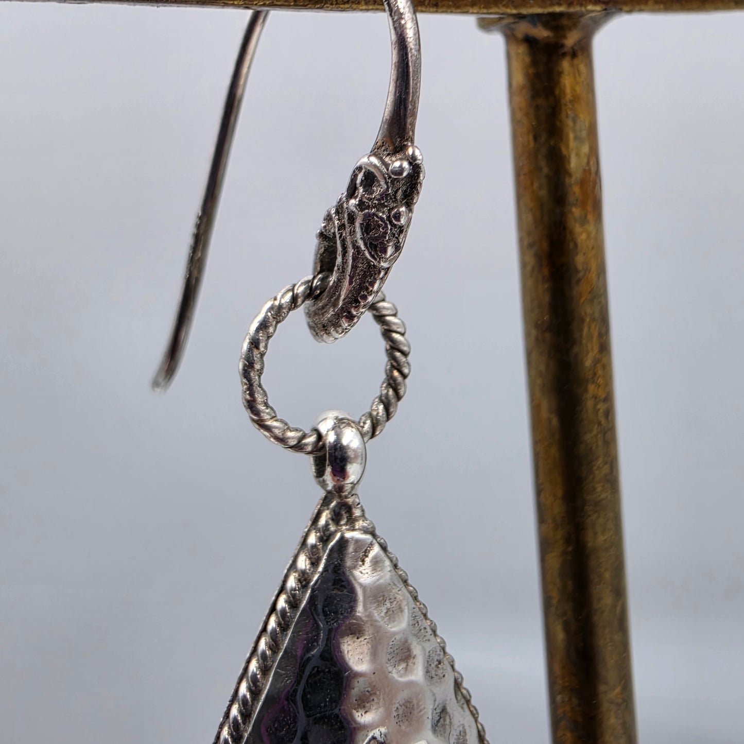 SARDA Filagree Sterling Silver Puffy/Hammered Earrings