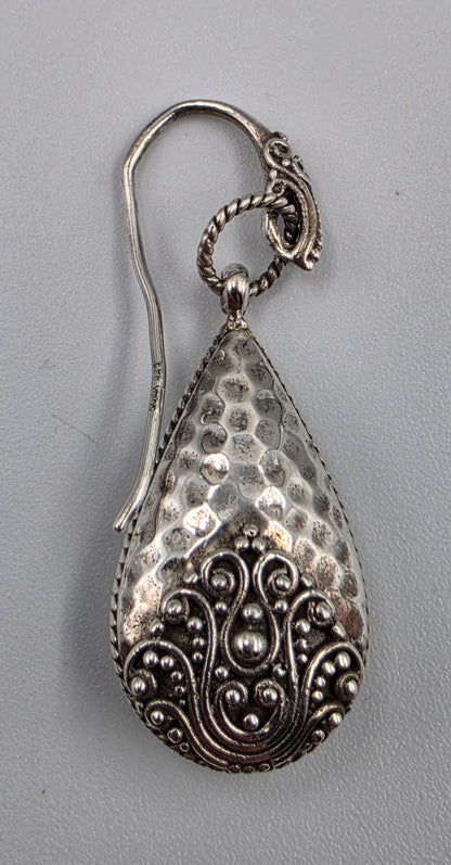 SARDA Filagree Sterling Silver Puffy/Hammered Earrings