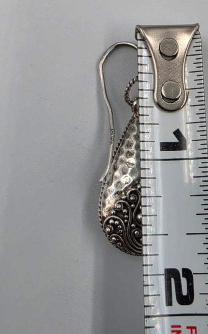 SARDA Filagree Sterling Silver Puffy/Hammered Earrings