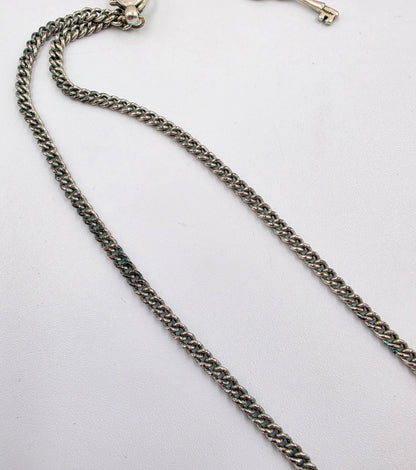 FOSSIL 18.5"-20" Silver Tone/Multi Bead / Multi Charm/ Metal Flower Necklace